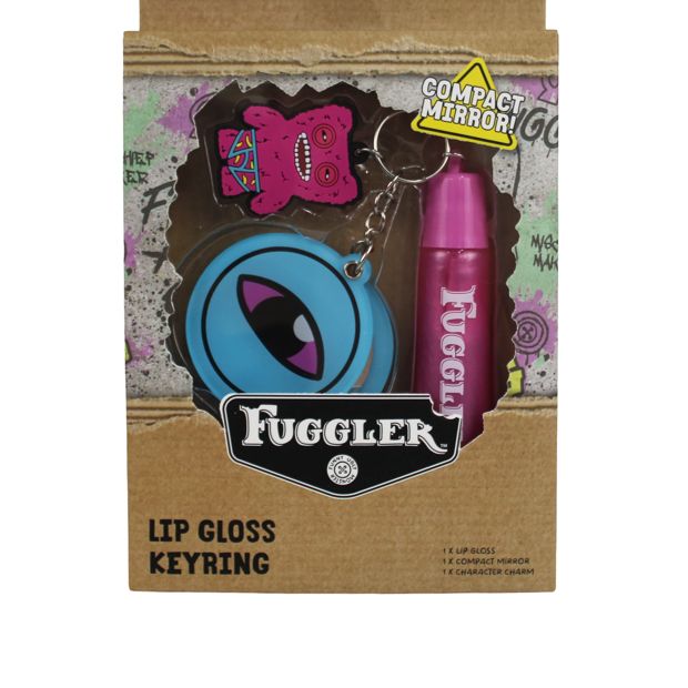 Fuggler Lip Gloss with Keychain - Pink