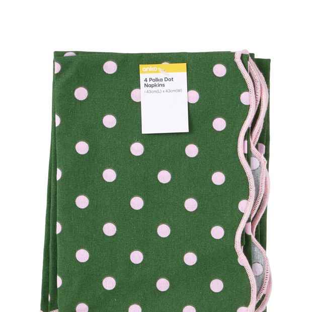 Anko 4 Pack Polka Dot Napkins
