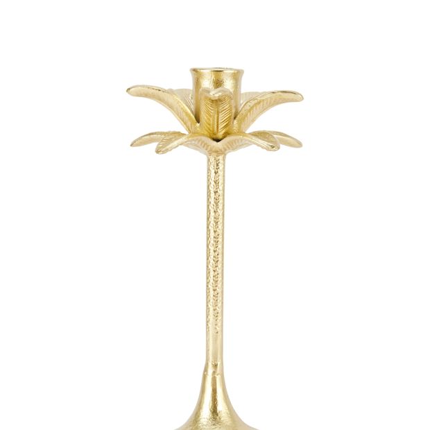 Anko Brass Look Palm Taper Candle Holder