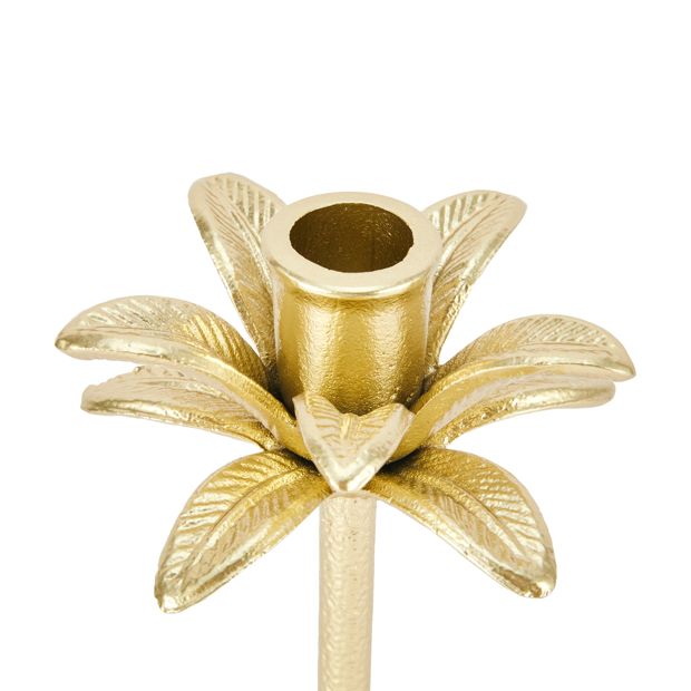 Anko Brass Look Palm Taper Candle Holder