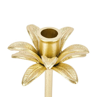 Anko Brass Look Palm Taper Candle Holder