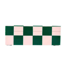 Anko Green and Pink Check Decor Box