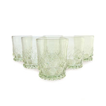 Anko 6 Green Flora Tumbler Glasses