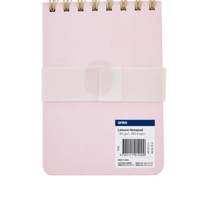 Anko A6 Notepad Spiral Leisure Club 80gsm 380 Pages