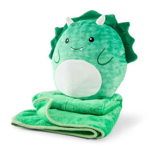 Anko 2 in 1 Dino Travel Blanket and Pillow