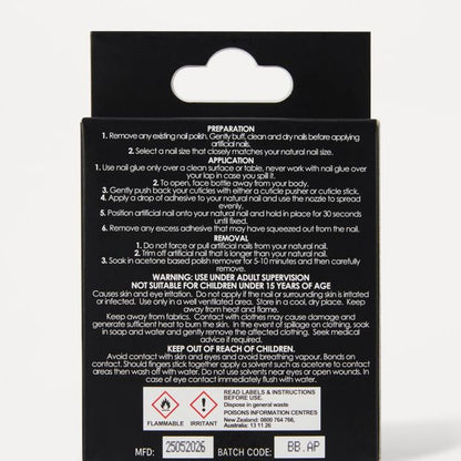 OXX Beauty 24 Pack Artificial Nails with Adhesive, Almond Shape - 3D Teddy