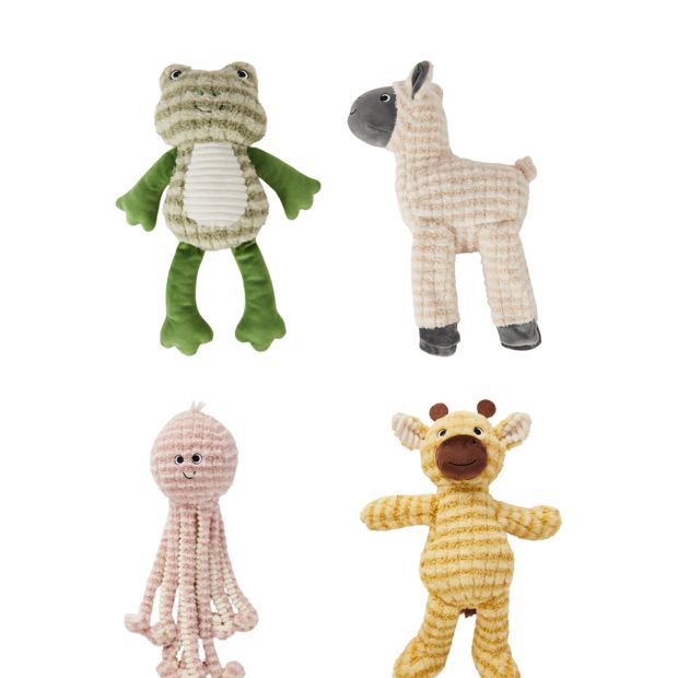Pet Toy Thick Rib Plush  - Assorted - Anko