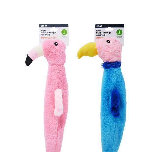 Rope Plush Flamingo, Assorted - Anko