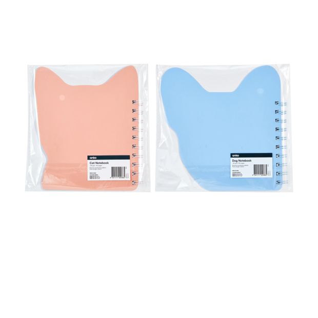 Anko Notebook Cat and Dog 80GSM 192 Pages - Assorted