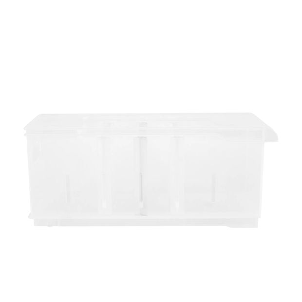 Anko High Stackable Roller Storage - Clear