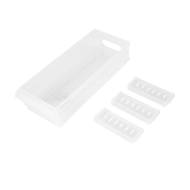 Anko Low Stackable Roller Storage - Clear