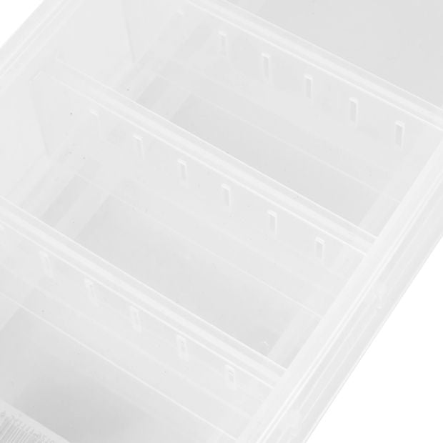 Anko Low Stackable Roller Storage - Clear