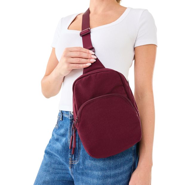 Anko Travel Sling Bag - Burgundy