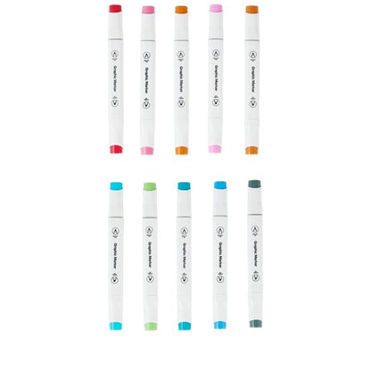 Anko 20 Pack Dual-Tip Markers with Carrying Case - Assorted