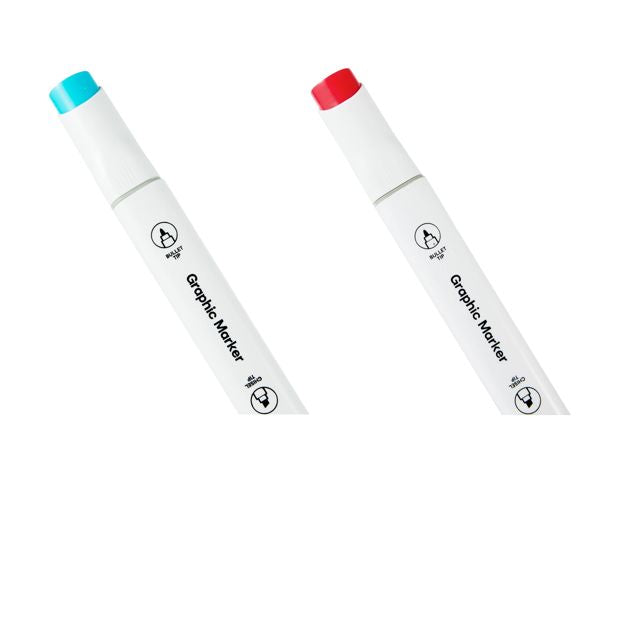 Anko 20 Pack Dual-Tip Markers with Carrying Case - Assorted