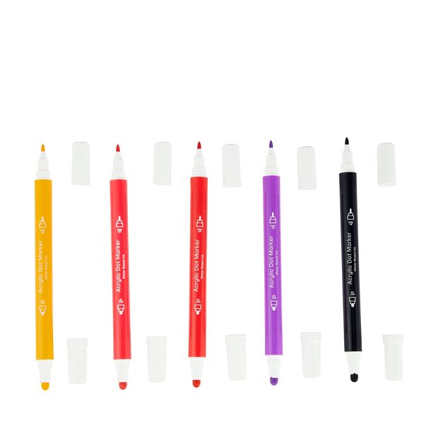 Anko 10 Pack Dual-Tip Acrylic Dot Markers - Bright