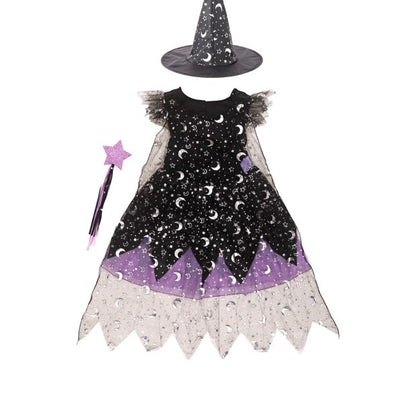 3 Piece Deluxe Star Witch Costume - Ages 4-6