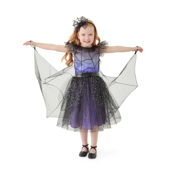 2 Piece Winged Spider Witch Costume - Ages 6-8