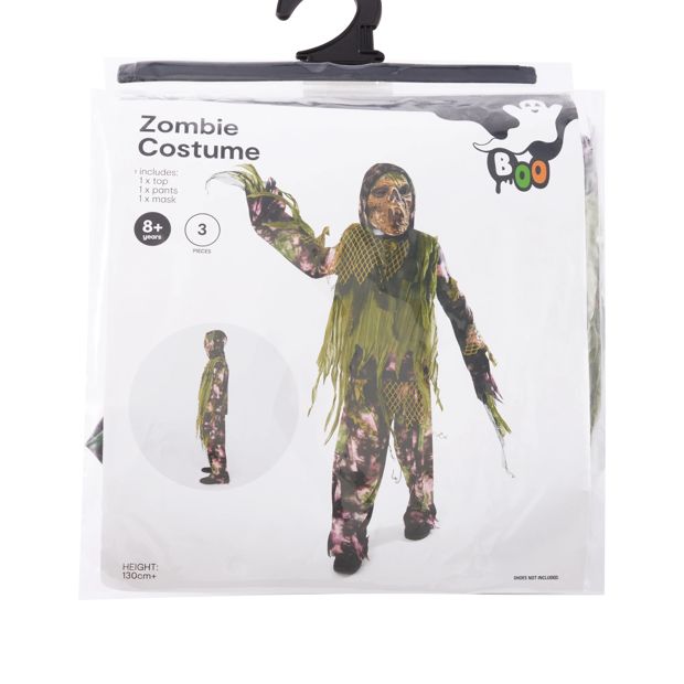 3 Piece Zombie Costume - Ages 8+