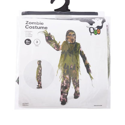 3 Piece Zombie Costume - Ages 8+