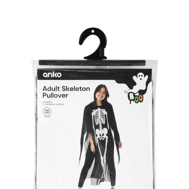 Skeleton Pullover Costume - Adult