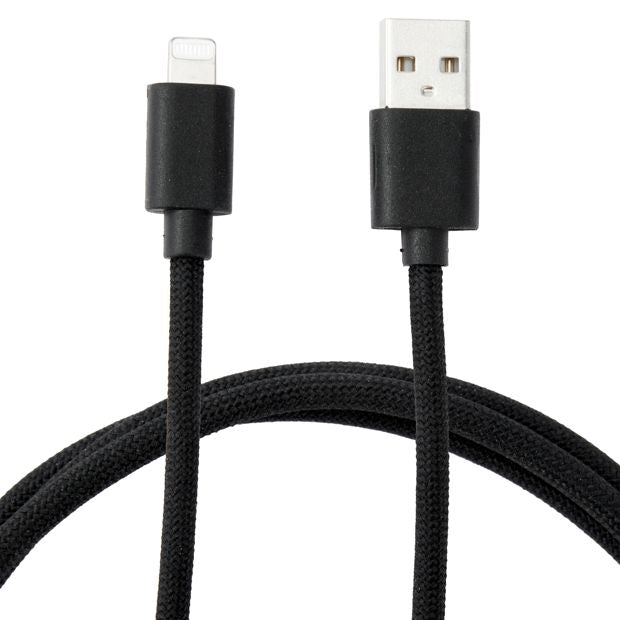 Anko USB-A to Lightning Braided Cable - 1m - Black