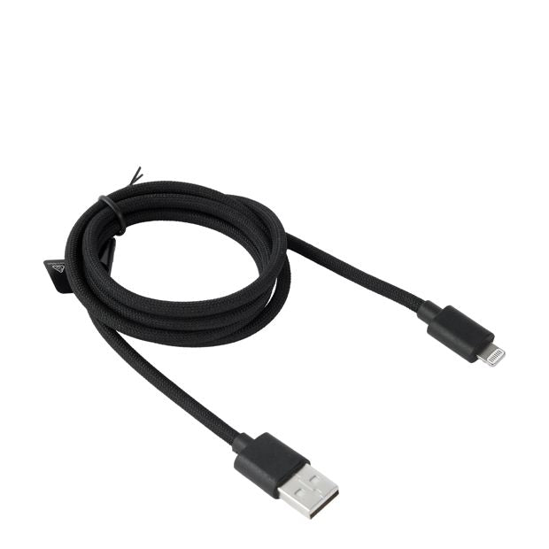 Anko USB-A to Lightning Braided Cable - 1m - Black