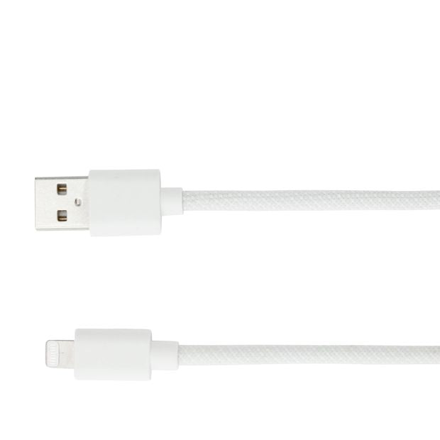 Anko USB to Lightning Braided Cable - 2m - White