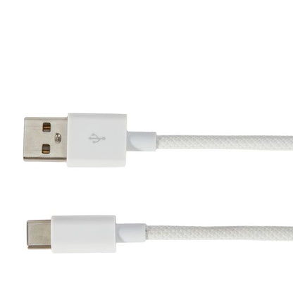 Anko 2m USB-A to USB-C 60W Braid Cable - White