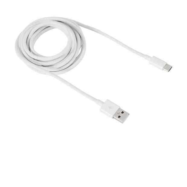Anko 2m USB-A to USB-C 60W Braid Cable - White