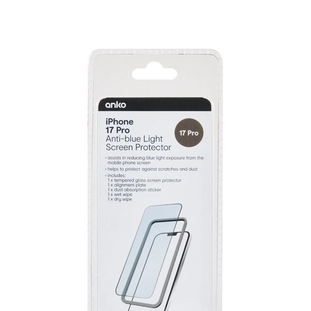 Anko iPhone 17 Pro Anti-Blue Light Screen Protector