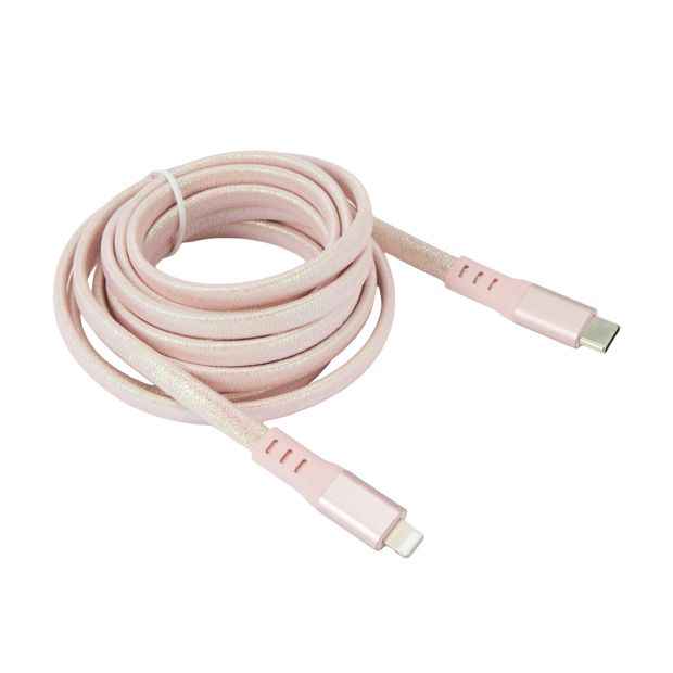 Anko USB-C to Lightning Braided Cable - 2m - Pink