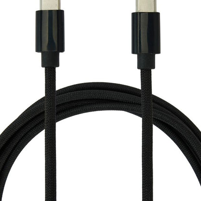 Braided USB-C to USB-C Cable, 2m, Black - Anko