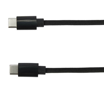 Braided USB-C to USB-C Cable, 2m, Black - Anko