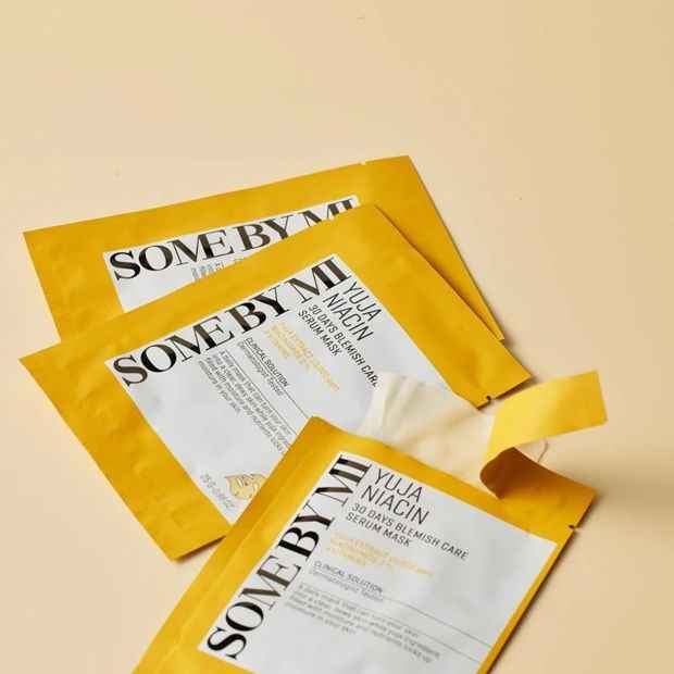 SOME BY MI Yuja Niacin 30 Days Blemish Care Serum Mask 25g - Yuja Extract, Niacinamide and Vitamins