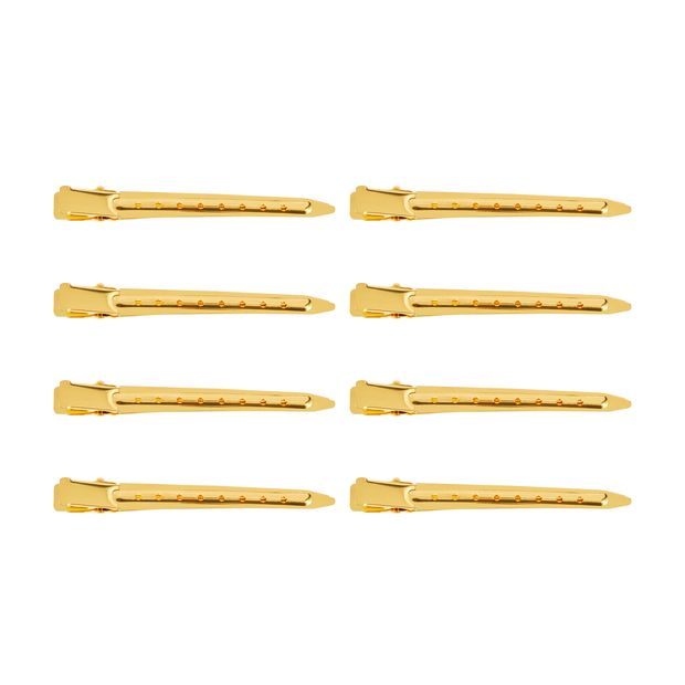 OXX Haircare 8 Piece Gold Tone Salon Clips
