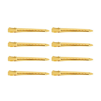 OXX Haircare 8 Piece Gold Tone Salon Clips