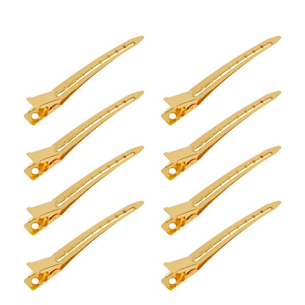 OXX Haircare 8 Piece Gold Tone Salon Clips