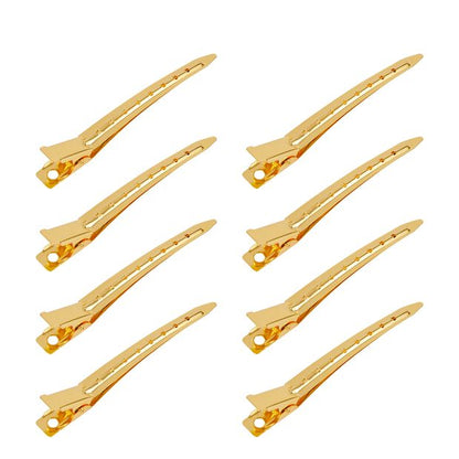 OXX Haircare 8 Piece Gold Tone Salon Clips