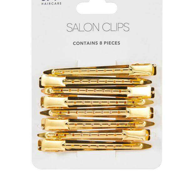 OXX Haircare 8 Piece Gold Tone Salon Clips