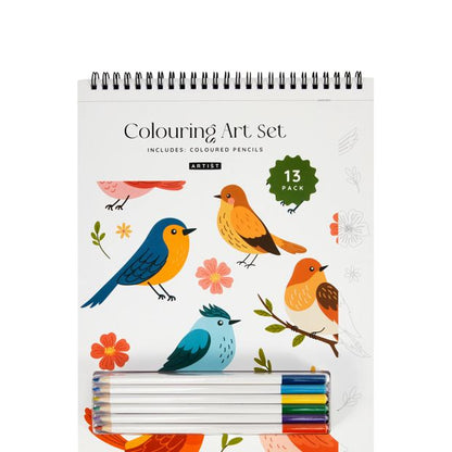 Anko 13 Pack Colouring Art Set - Birds