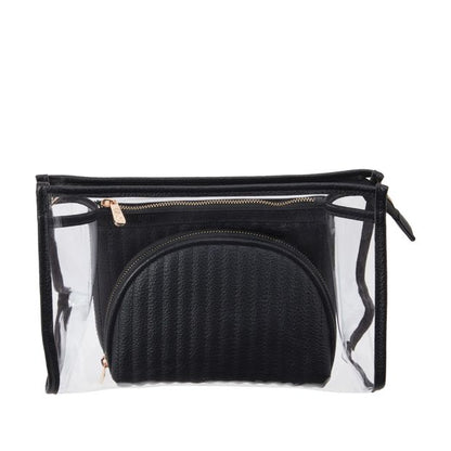 OXX Cosmetics 3 Piece Makeup Bag - Black