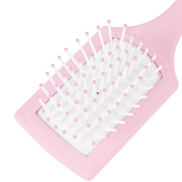 OXX Haircare Mini Hair Brush and Keychain - Pink