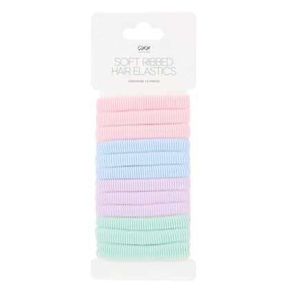 OXX Haircare 12 Piece Soft Ribbed Hair Elastics