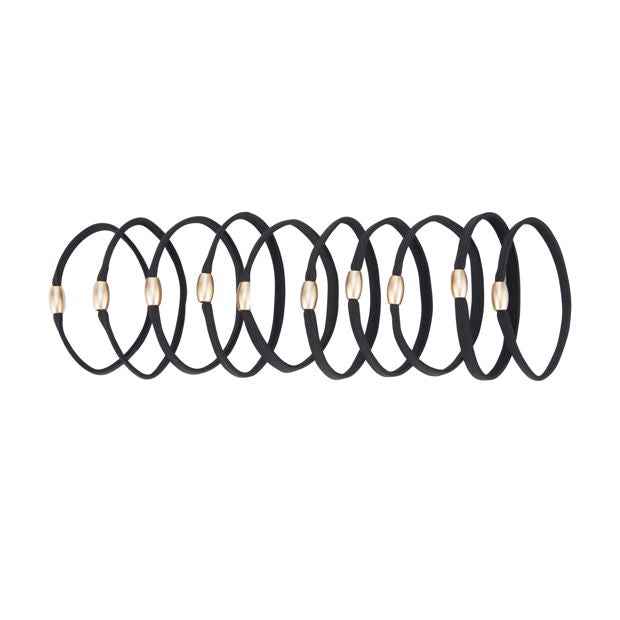 OXX Haircare 10 Piece Hair Elastics - Black