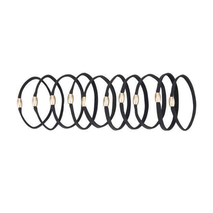 OXX Haircare 10 Piece Hair Elastics - Black