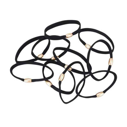 OXX Haircare 10 Piece Hair Elastics - Black