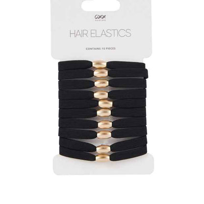 OXX Haircare 10 Piece Hair Elastics - Black