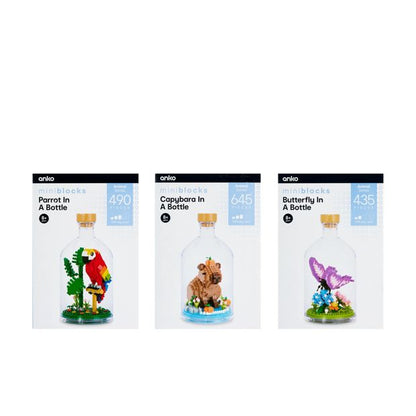 Mini Blocks Animals in Bottle - Assorted