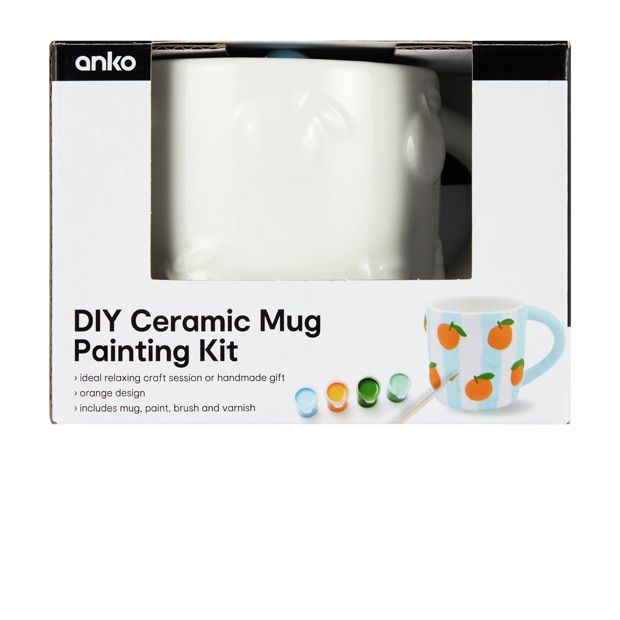 Anko DIY Ceramic Mug Painting Kit - Orange